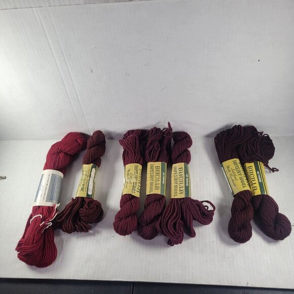 7 Hanks Red Bucilla Tapestry Wool Discontinued Yarn - Picture 1 of 10